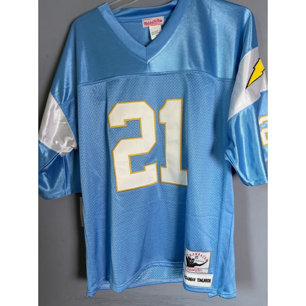 Mitchell & Ness Tomlinson #21 Chargers Powder Blue Authentic Jersey 50 Korea NWT